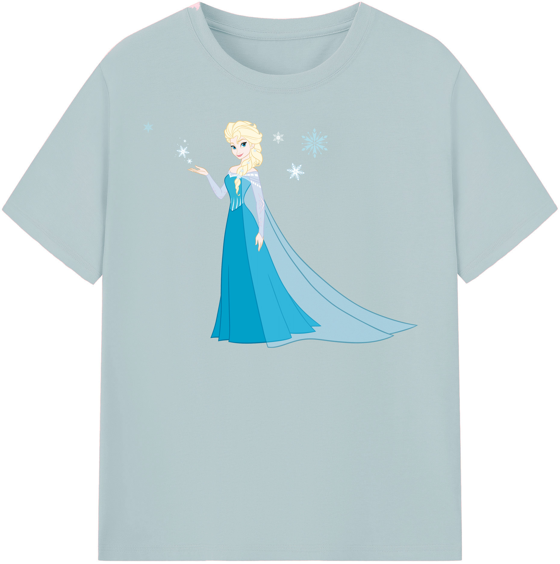（画像用） アナと雪の女王 アンナ エルサ Frozen Anna Elsa 綿100％半袖Tシャツ（フロントプリント）